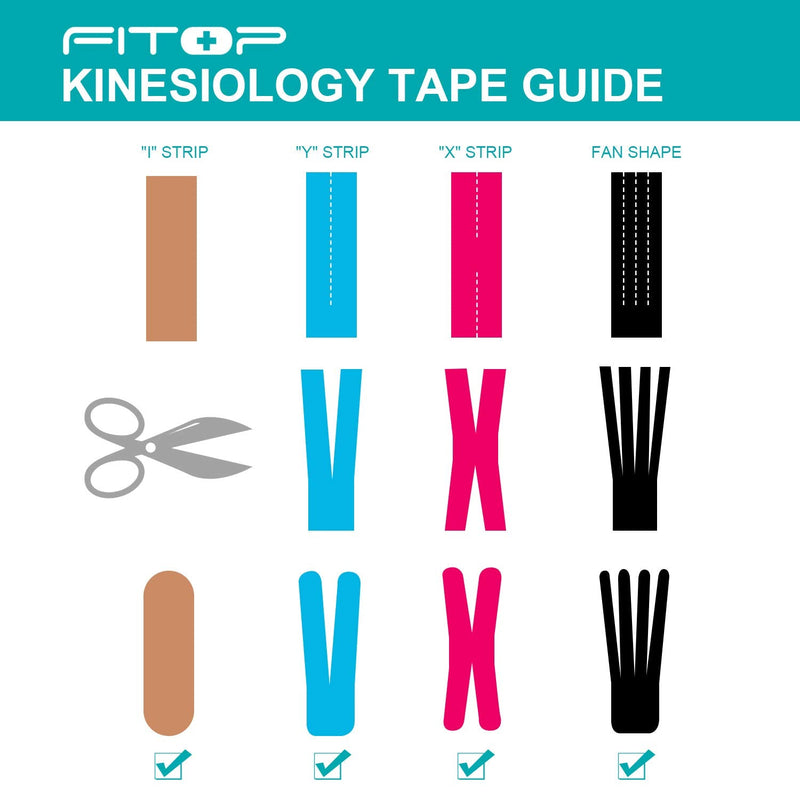 PHYTOP FITOP Kinesiology Tape Sports Tape 5m x 5cm (Beige) Beige - NewNest Australia