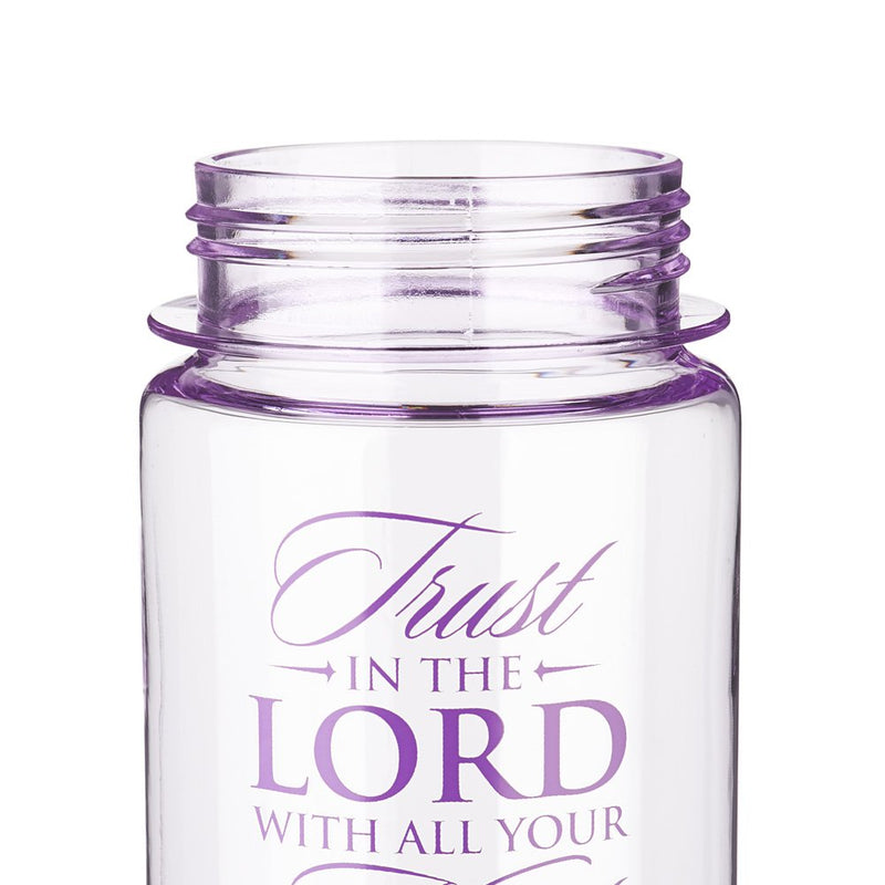 NewNest Australia - Reusable Plastic Water Bottle – Christian Water Bottle for Women & Men, Inspirational Water Bottle for Everyday Use (BPA Free 28oz Wide Mouth Water Bottle) Purple - Trust In The Lord 