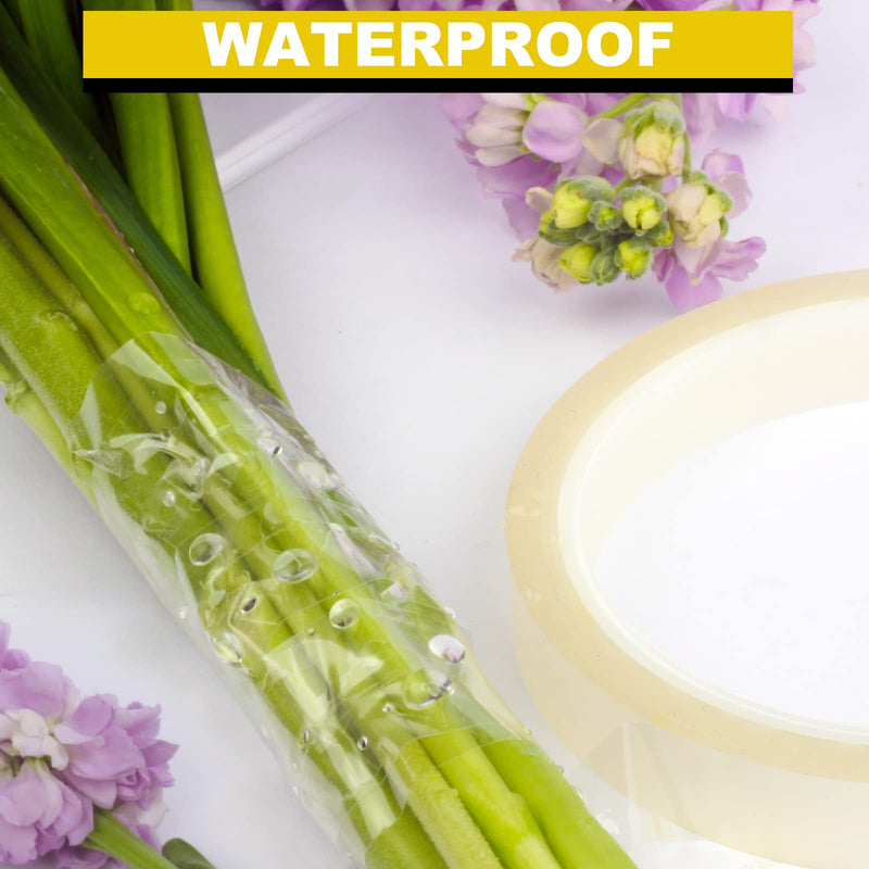 ARIFLOR 2Packs Clear Floral Tape - 1/2" Wide Floral Vase Tape, Clear Waterproof Floral Tape for Fresh Flower Bouquets and Flower Arrangements Crafts (0.5inch*2Packs) 0.5inch*2Pack - NewNest Australia