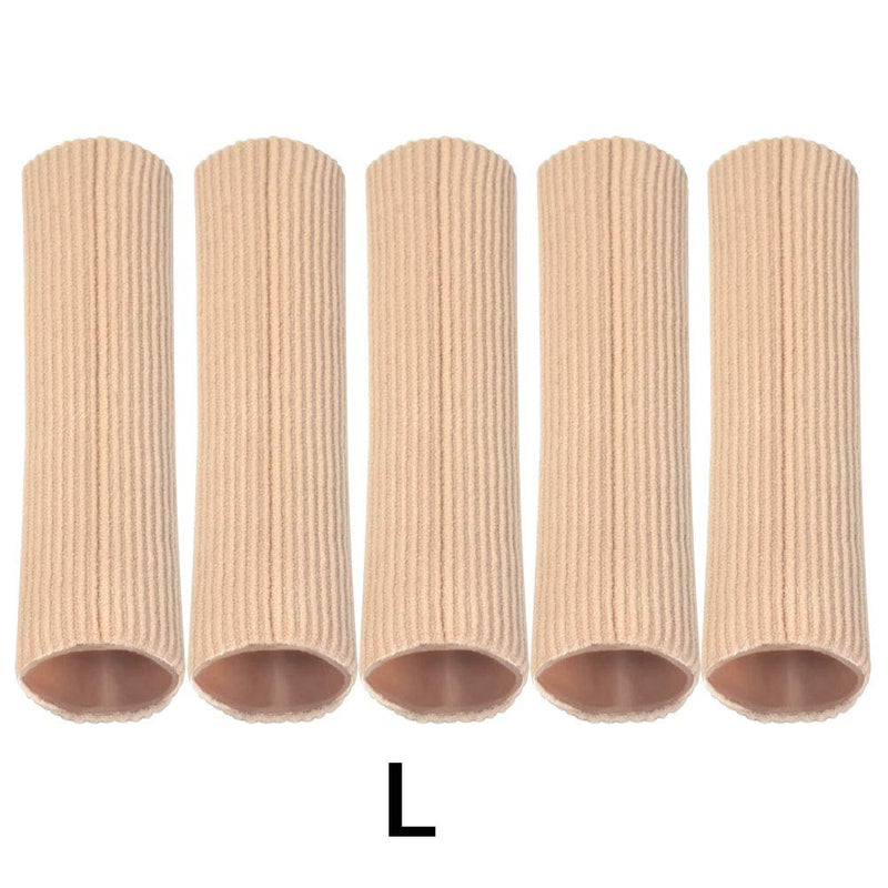 Cuttable Toe Tubes Sleeves 5 Pack, Made of Elastic Fabric Lined with Silicone Gel. Toe Sleeve Protectors Relief Toe Pressure Pain, Corn and Calluses Remover For Big Toe 10cm Length - NewNest Australia