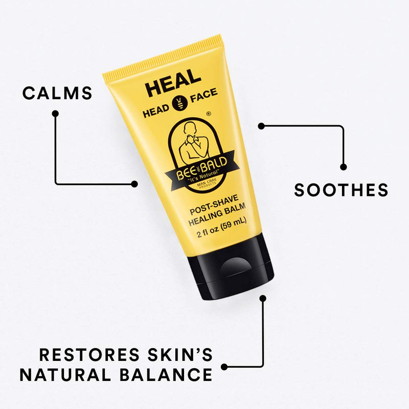 Bee Bald HEAL Post-Shave Healing Balm Immediately Calms & Soothes Damaged Skin, Treats Bumps, Redness, Razor Burn & Other Shaving Related Irritations. - NewNest Australia