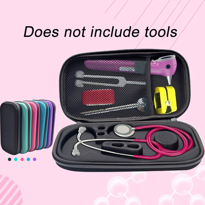 EVA Hard Stethoscope Case, Stethoscope Storage Box, Multi-Function EVA Carry Storage Organizer Box Bag with Extra Mesh Pockets for Small Accessories,Device NOT Included(Black) black - NewNest Australia