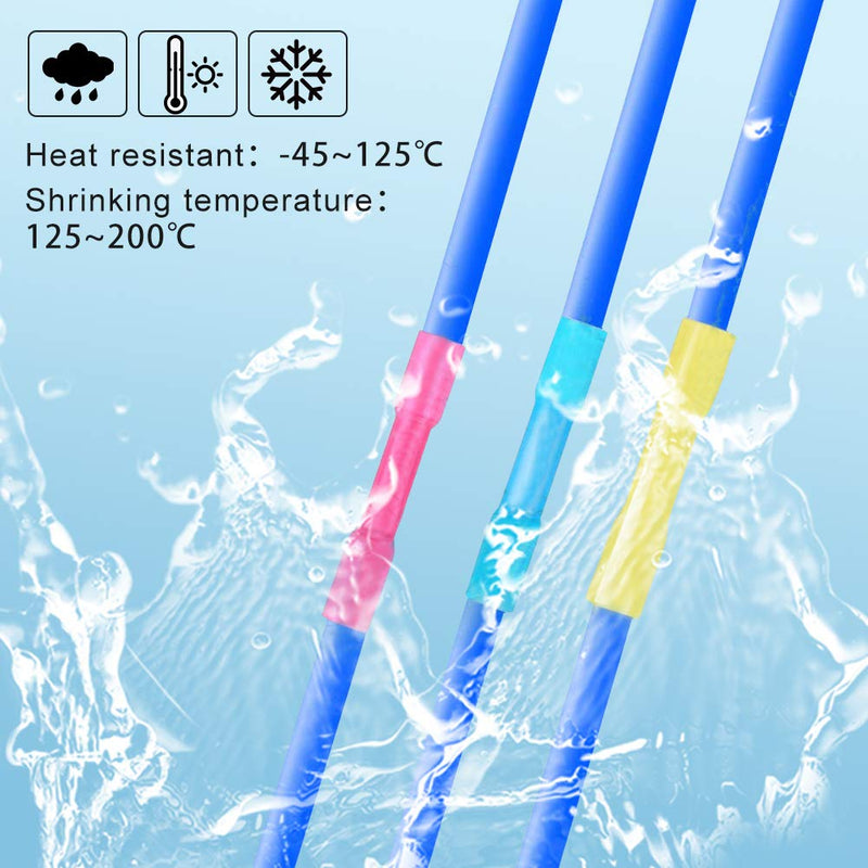 AIRIC Heat Shrink Wire Connectors Waterproof 100PCS Marine Automotive Electrical Crimp Insulated Connectors 22-16AWG 16-14 Gauge 12-10 AWG Butt Splice Terminal Connectors KIT Heat shrink connectors - NewNest Australia