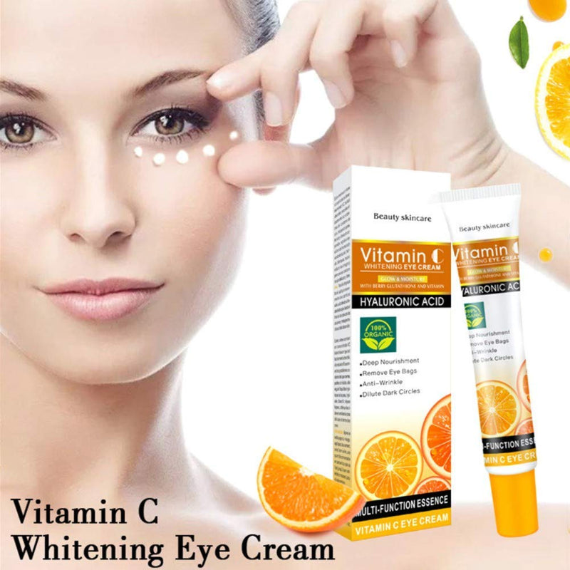 DISAAR BEAUTY Eye Whitening Cream Anti-Wrinkle Delute Dark Circles Hyaluronic Acid Vitamin С Anti Ageing 100% Organic 25 ml - NewNest Australia