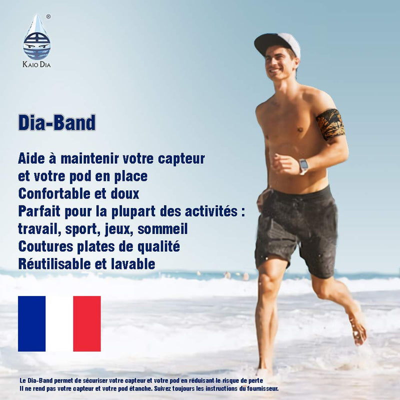 Dia-Band, Ultra Thin Armband for CGM Freestyle Libre, Medtronic, Dexcom or Omnipod - Comfortable and Reusable Diabetic Armband for Glucose Sensor. (L (29-32 cm)) L (29-32 cm) - NewNest Australia