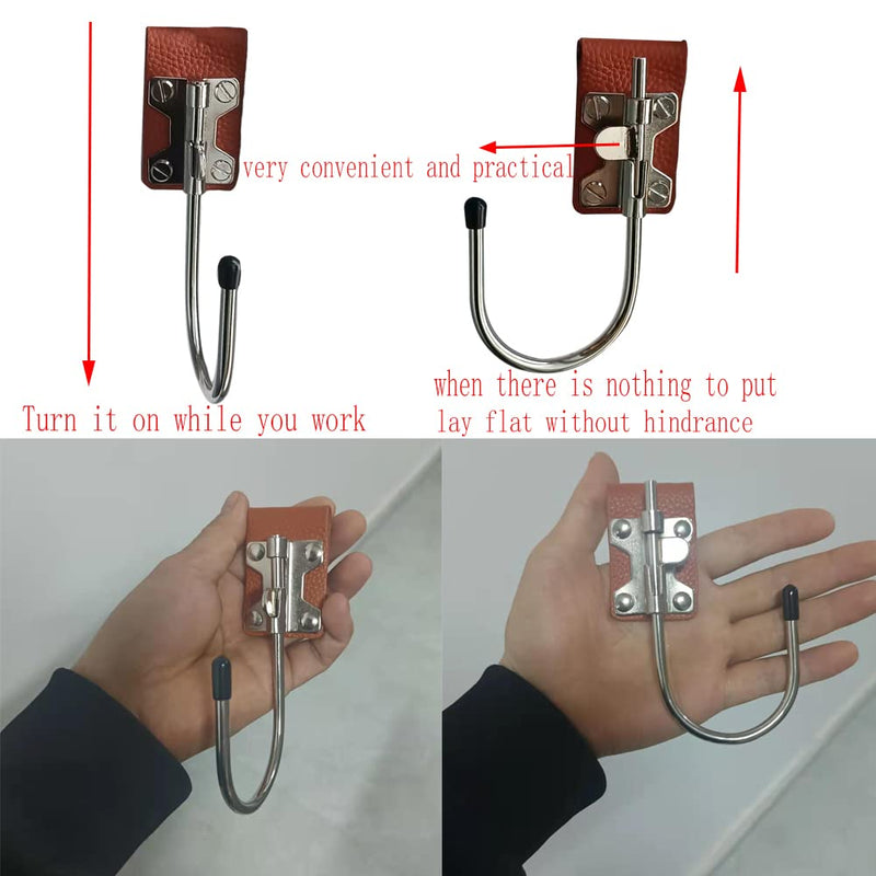 Qinwuwu Leather Drill Holder Belt Tool Hook Holster Spider Tool Holster Hammer Holder 2 Packs - NewNest Australia