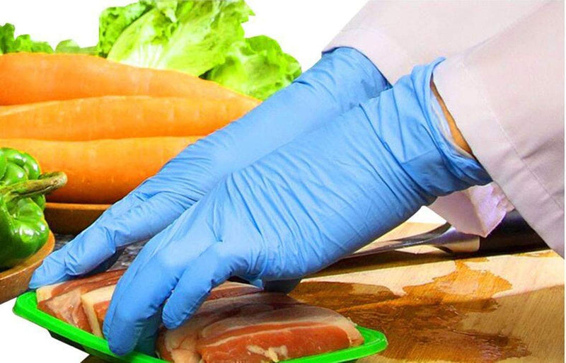 BOX OF 100 Strong Quality BLUE Vinyl Powder Free EXTRA LARGE Gloves | Latex Free Food Safe | Medical Examination Gloves | Ambidextrous Perfect for Everyday Use AQL 1.5 EN455 CLASS 1 - NewNest Australia