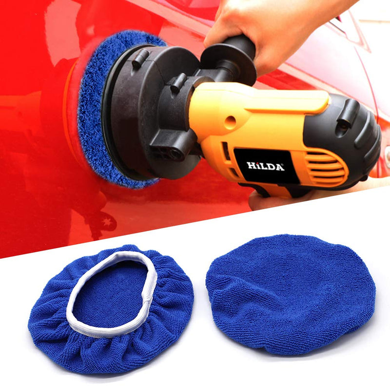 AUTDER Car Polishing Buffing Pads (7 to 8 Inch) Polisher Bonnet - Soft Mircofiber Max Waxer Pads - Polishing Bonnet for Most Car Polishers 6Pcs - Blue Microfiber 6Pcs 7-8 Inches - NewNest Australia