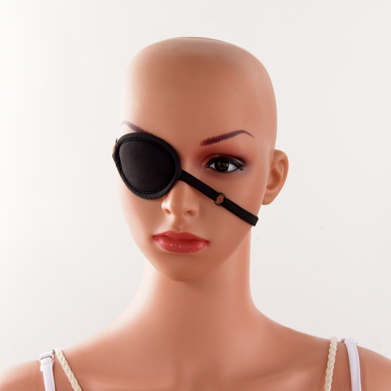 Hicarer Pirate Eye Patches Adjustable Eye Patch Kids Adults Concave Single Eye Mask for Amblyopia Lazy Eye Recovery Eye, Black (2.52 x 2.17 Inches) - NewNest Australia