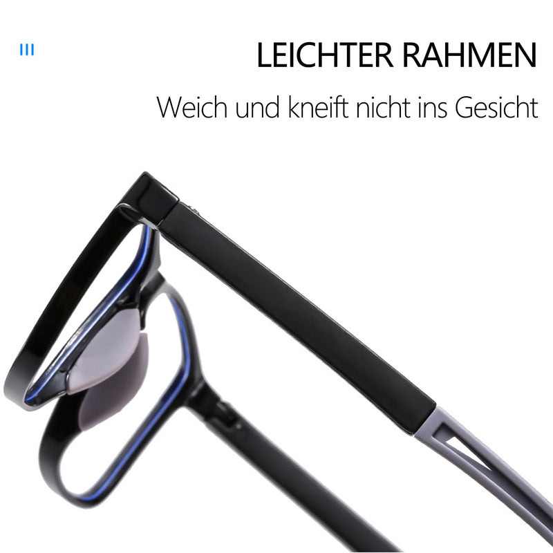 Fsread Men's Reading Glasses Set of 3 Sporty Design, Comfortable and Flexible Lightweight Blue Light Blocking Reading Aid for Men Black Gray, Gray Orange, Black Red 1.5 Diopters - NewNest Australia