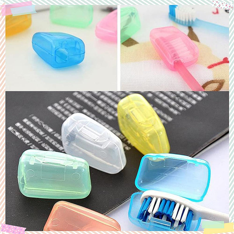 20 Pcs Portable Toothbrush Head Cover Case for Travel Hiking Camping Toothbrush Box Brush Cap Case for Home Travel Outdoor Camping Hiking Business Trip - NewNest Australia