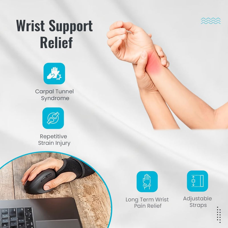 Hotcakes Wrist Supports (2PCS) for Carpal Tunnel Syndrome, Arthritis and Tendonitis – Breathable Hand and Wrist Brace Provides Wrist Splint for Joint Pain Neoprene Pair - NewNest Australia