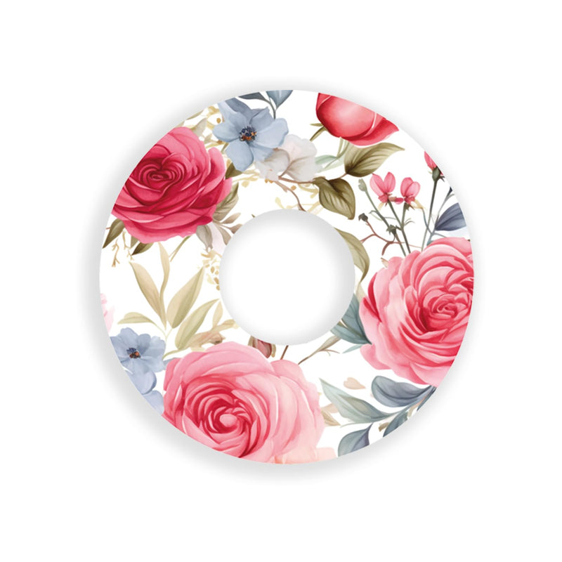 Slidesticker® | Plasters for Freestyle Libre 3 Sensor (10 pieces, Mix-Flowers) | Waterproof - Skin-friendly - Breathable - Strong hold | Self-adhesive fixation plasters, sensor fixation 10 pieces - NewNest Australia