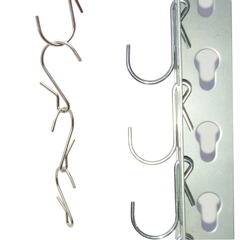 NewNest Australia - LJY 10-Pack Polished Metal Clip Type Hanging Hooks, Holds up to 10 lbs 