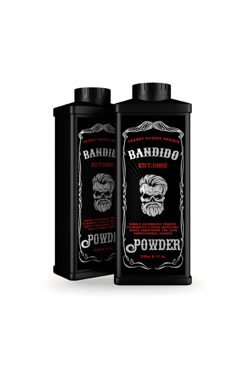 Bandido Barber Talc Powder 260gr | Hairdresser Talcum Powder | Kuaför Talk Pudrasi | Removes body skin irritations and scratches | Men's shaving aftercare | Hairdressing supplies - lockable dispenser - NewNest Australia