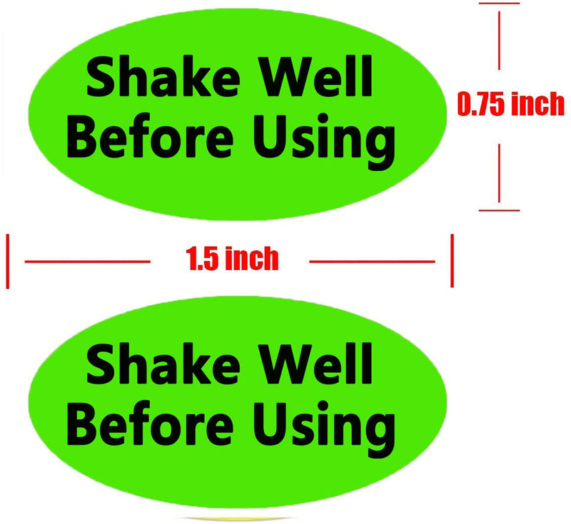 Remarkable Shake Well before Using Stickers, 0.75 x 1.5 inch Fluorescent Green with Black Shake Well before Using Stickers Labels, 500 Labels on a Roll - NewNest Australia