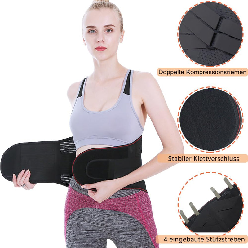 Back Support, Lumbar Support, Back Belt For Men And Women, Adjustable Back Support Belt With Support Struts To Prevent Or Relieve Lower Pain, Scoliosis, Sciatica (Black, Xl) - NewNest Australia