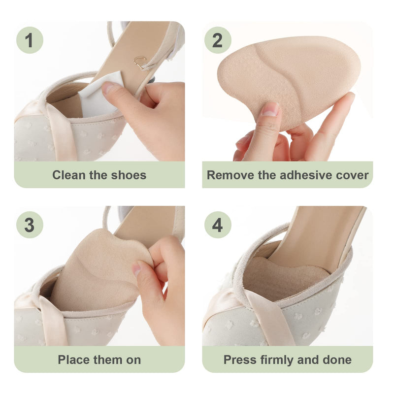 WLLHYF Metatarsal Pads for Women, 3 Pair Ball of Foot Cushions Anti-Sliding Pads for Open Toe Shoes Heel Pads Inserts for Too Big Shoe Shoe Pads Reduce Foot Pain and Provide Support - NewNest Australia