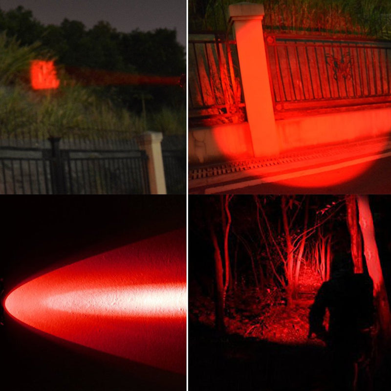 4 Pack Tactical Red LED Flashlight Red Torch Best Mini Red light Handheld Light - Portable, Zoomable, Water & Shock Resistant Red Flashlights with Clip For Fishing Hunting Detector Astrophotography 4 Pack Red Light - NewNest Australia