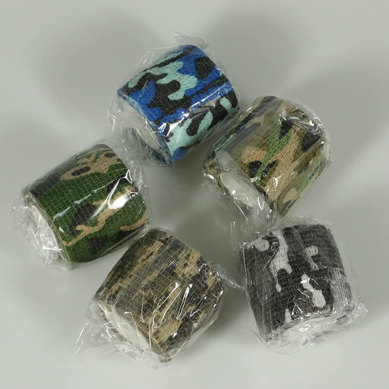 Qigui 8 Rolls Self-Adhesive Cohesive Bandage Camouflage Tape Cohesive Bandage Plaster Bandage Finger Plaster Bandage Bandage Fixing Bandage Elastic Bandage For Hunting Sports Outdoors 5 Cm - NewNest Australia