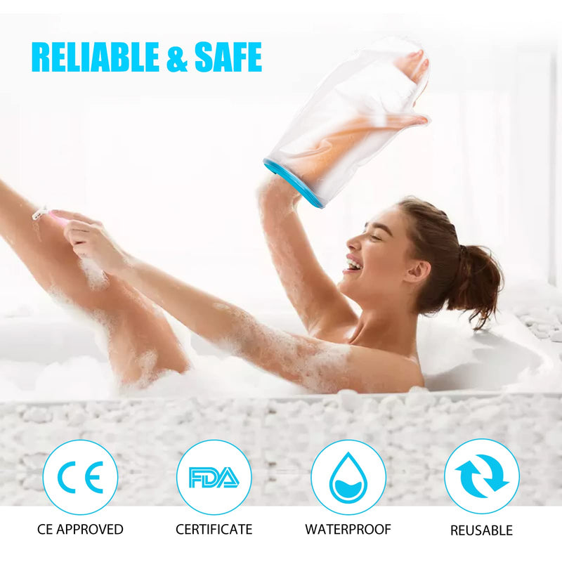 Waterproof Hand Cast Cover for Shower: Cast and Bandage Protector for bathing, Plaster Cast Cover Clear Cast and Dressing, Reusable Watertight Protection Dry for Broken Hand, Finger Wound, Wrist - NewNest Australia
