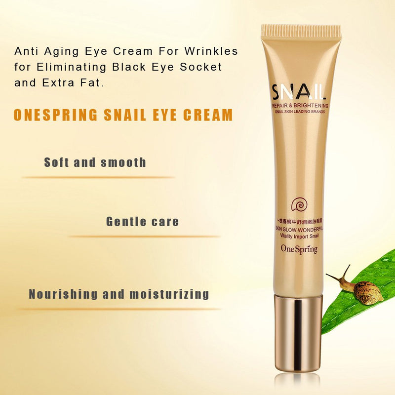 Anti Aging Eye Cream, Snail Repair Cream, Eye Moisturizer with Snail Mucin Extract for Dark Circles, Bags, Wrinkles & Puffiness - Best Firming Under & Around Eye Cream - NewNest Australia