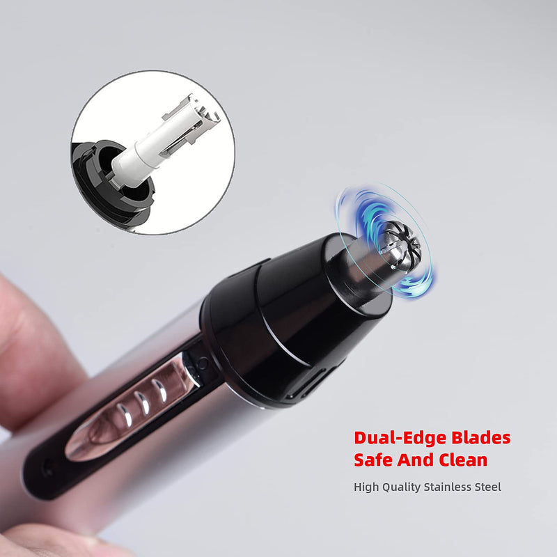 Nose Hair Trimmer for Men, Dveda 2020 Upgrade Professional USB Rechargeable Nostril Nasal Hair Vacuum Cleaning System,4 in 1 Hair and Beard Clippers for Women with Waterproof,Silver - NewNest Australia
