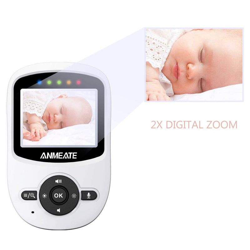Video Baby Monitor with Digital Camera, ANMEATE Digital 2.4Ghz Wireless Video Monitor with Temperature Monitor, 960ft Transmission Range, 2-Way Talk, Night Vision, High Capacity Battery 2.4inch - NewNest Australia