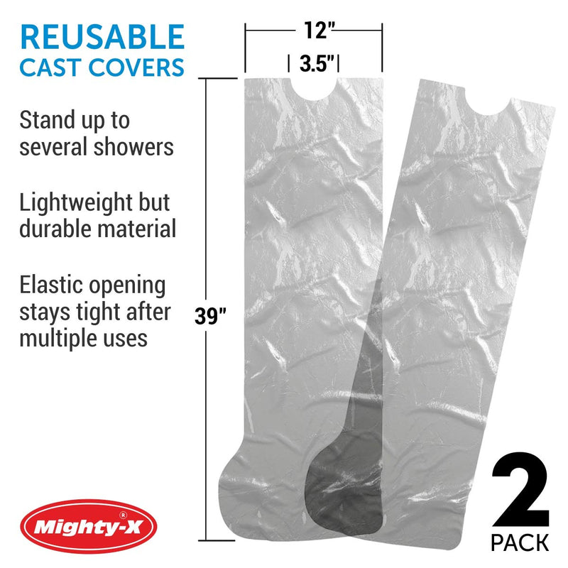 Waterproof Leg Cover for Shower - 【100% Watertight Seal】 - Reusable Full Leg Cast Cover for Shower Adult Knee, Ankle, Foot - 2pk - Easy to use - NewNest Australia