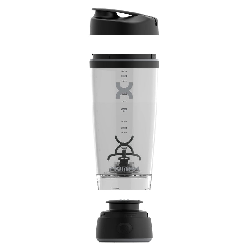Promixx Original Shaker Bottle - Battery Operated for Smooth Protein Shakes, On the Go, Made of Plastic - BPA Free, 600 ml Cup (Black) Black - NewNest Australia