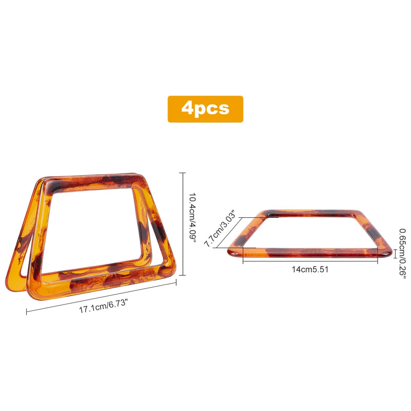 PH PandaHall 4pcs Trapezoid Bags Handles Decorative Handbag Handle Purse Handles Replacement for Handmade Beach Bag Handbags Straw Bag Crocheted Purse Making - NewNest Australia