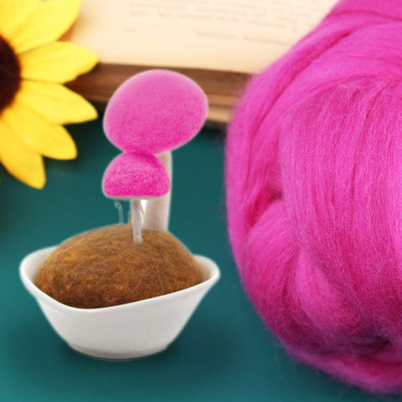 Jupean 3.53oz Wool Roving Yarn, Fiber Roving Wool Top, Wool Felting Supplies, 100% Pure Wool, Chunky Yarn, Spinning Wool Roving for Needle Felting Wet Felting DIY Hand Spinning Light purple - NewNest Australia