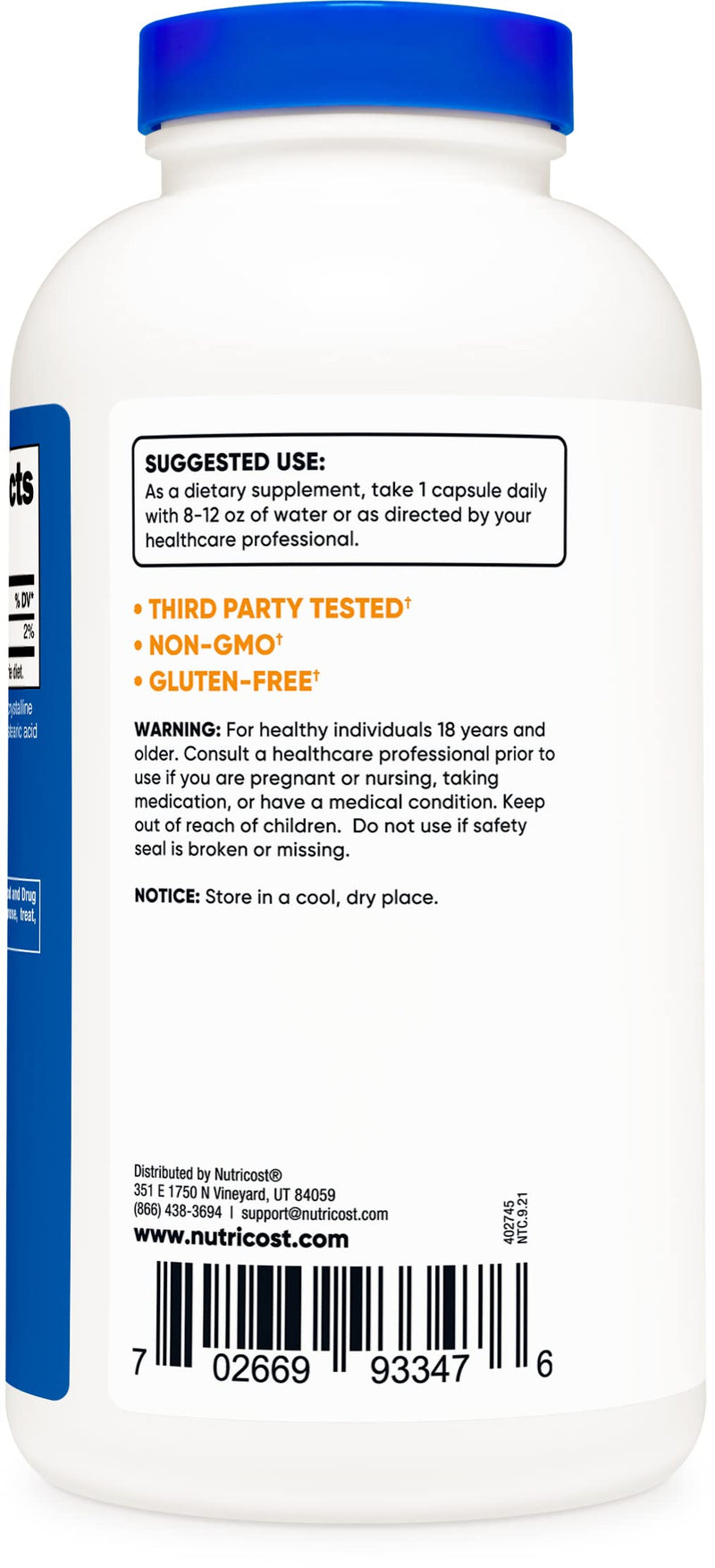 Nutricost Potassium Citrate 99mg, 500 Capsules 500 Count (Pack of 1) - NewNest Australia