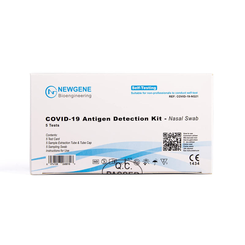 NewGene COVID-19 self-test for laypeople, antigen rapid test, 5 pieces - NewNest Australia