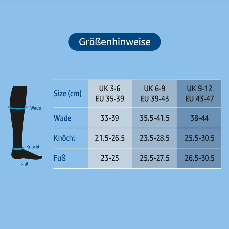 Amazon Basic Care Medical Compression Socks for Flight and Travel, Black, Size 39-43 39-43 - NewNest Australia
