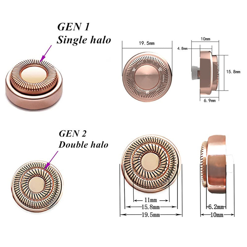 Facial Hair Remover Replacement Heads For Flawless Electric Shaver, 4 Pack Gen 2 Rosy Gold Replacement Heads Flawless Blades For Lips, Chin, Cheeks And Sideburns - NewNest Australia