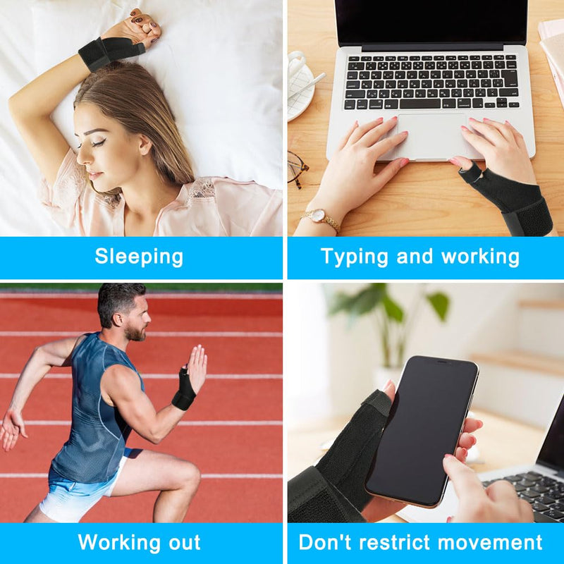 Acwoo Thumb Brace Wrist Support Right And Left Thumb Splint Breathable For Reduces Thumb Wrist Pain And Fatigue, Thumb Ccd Joint Arthritis, Carpal Tunnel Syndrome (B) - NewNest Australia