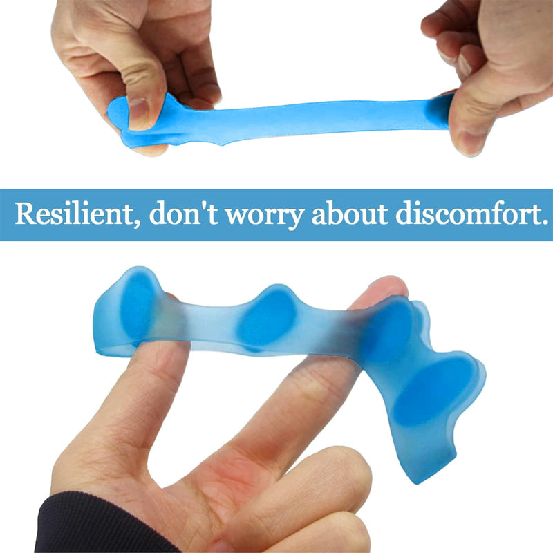 Silicone Toe Separators, Hallux Valgus Toe Separators, 4 Pairs Of Dark Blue Silicone Toe Separators, For Overlapping Toes, Relieves Foot Pain From Friction, Toe Stretchers For Men And Women (Dark Blue) - NewNest Australia