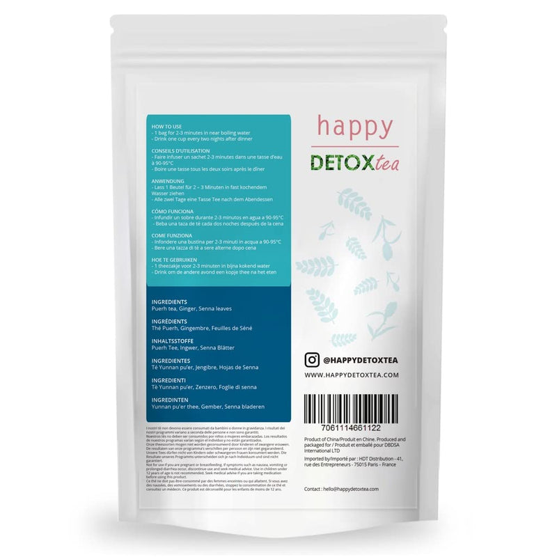 Happy Detox Tea - Colon Cleanse - Detoxification - Losing Weight - 4 weeks - 14 tea bags - NewNest Australia