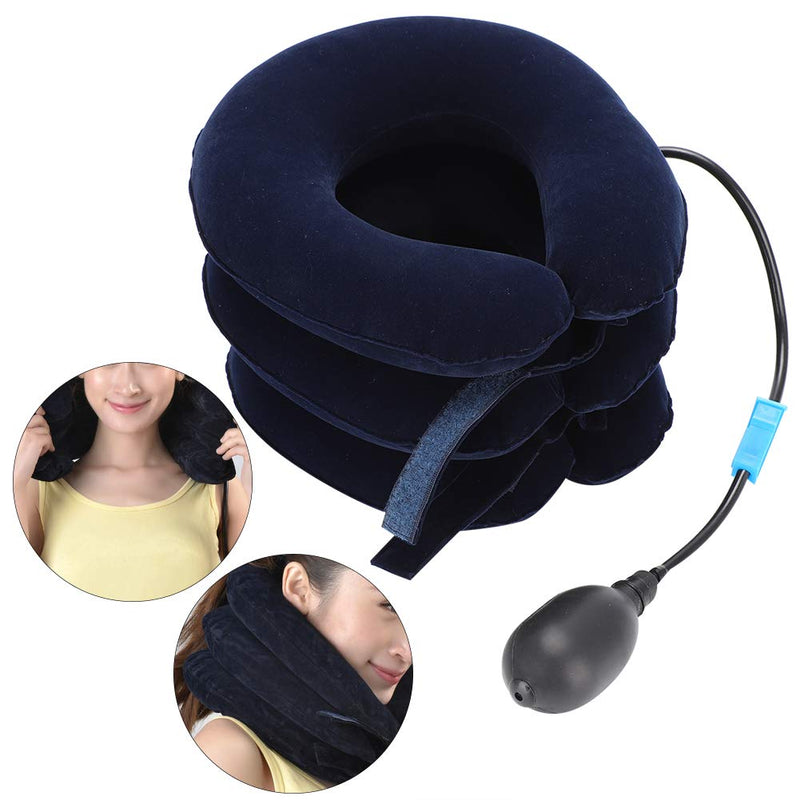 Inflatable Cervical Traction Device, Portable Adjustable Neck Stretcher, Neck Support Clamp For Spine Decompression, Neck Pain Relief And Relaxation (Average Blue) - NewNest Australia