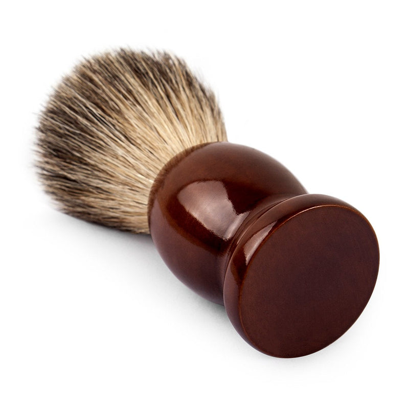 Qshave shaving brush, handmade from 100% real badger hair, with wooden handle, for wet shaving with safety razor - NewNest Australia