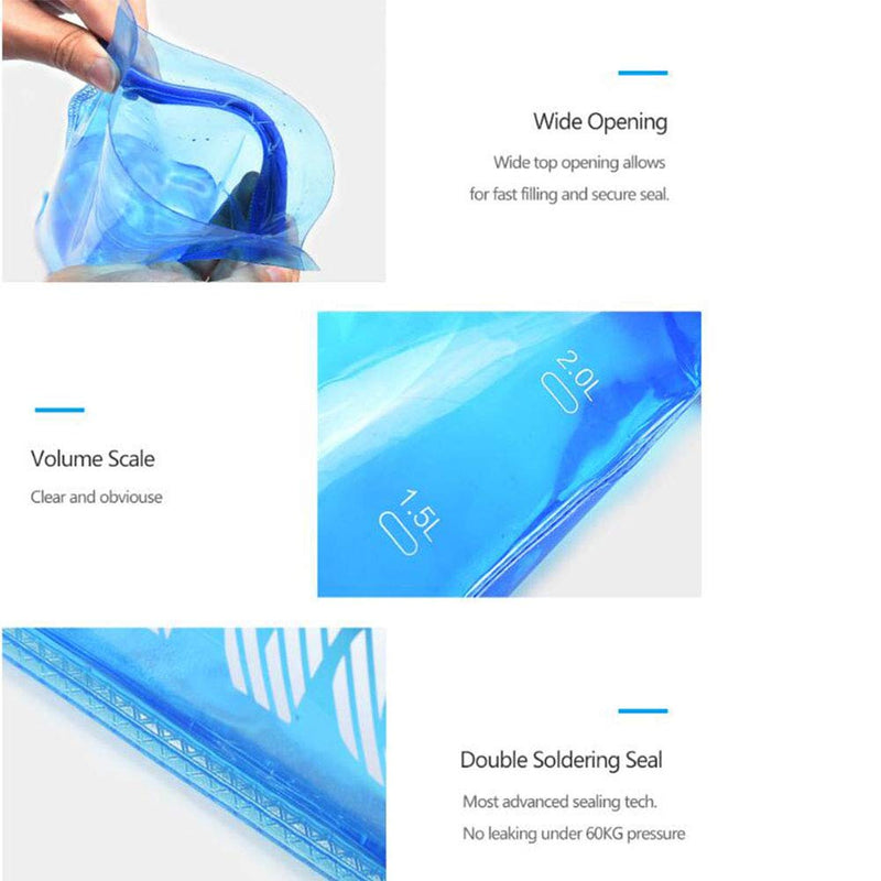 AONIJIE 1L/1.5L/2L/3L Hydration Bladder Water Reservoir Bag BPA Free for Hiking Biking Climbing Hunting Running - NewNest Australia