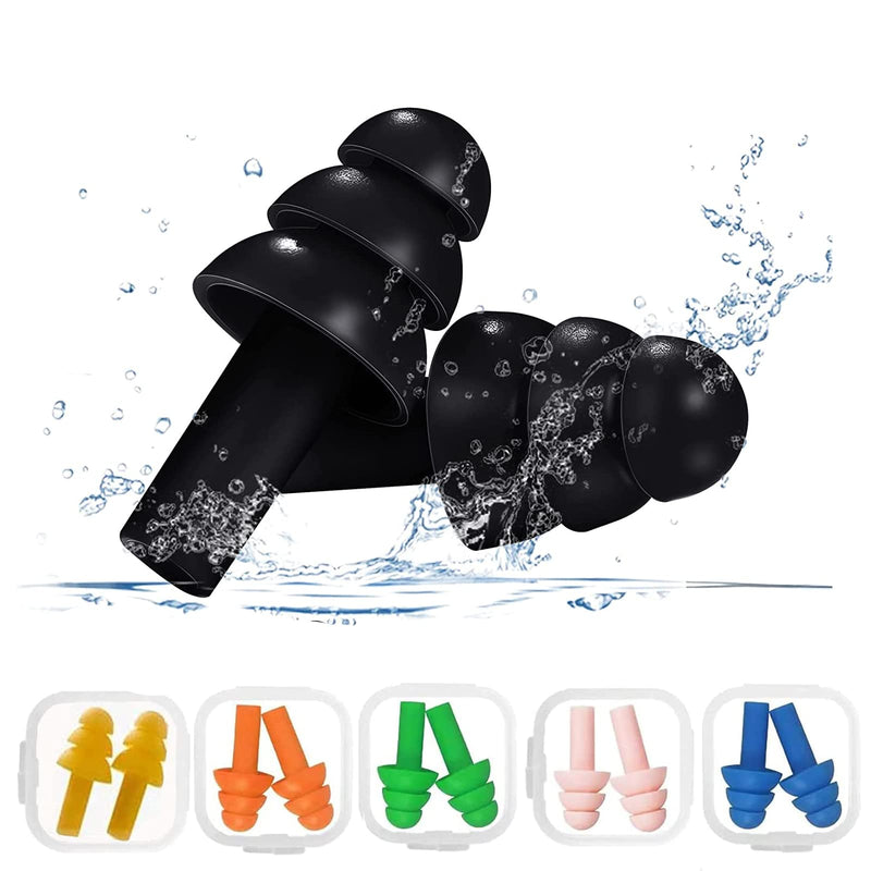 6 Pairs Of Silicone Earplugs, Reusable Earplugs, Waterproof Ear Plugs For Swimming, Earplugs For Sleeping, Noise Reducing Earplugs For Work, Study, Loud Places - NewNest Australia