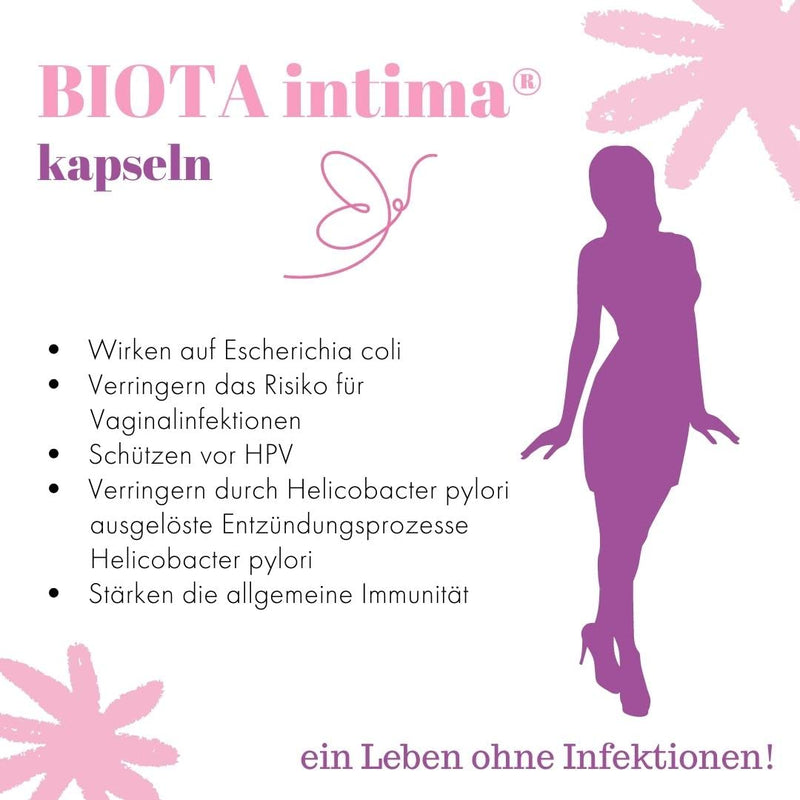 Biota Intima Capsules, Vaginal Probiotics, Probiotics For Women, Intimate Care With Lactic Acid, 180 Billion Cfu, 6 Strains Lactobacillus, Lactoferrin, Vitamin D - NewNest Australia