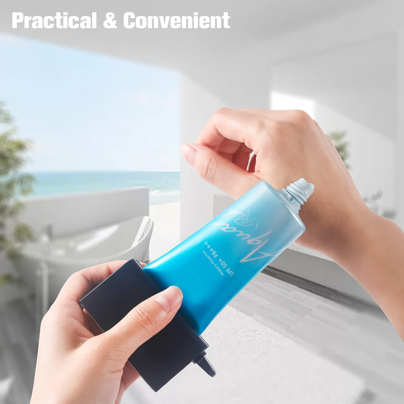 CORNERIA 2pcs Toothpaste Tube Squeezer Plus with Long Size 2.8IN - Premium ABS Plastic & Silicone pad Toothpaste Squeezer Rollers Even Tube Cosmetics, Tube Ketchup etc Black - NewNest Australia