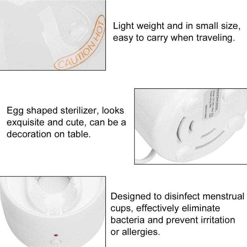 Menstrual Cup Steriliser, Menstrual Cup Portable Menstrual Steriliser, Electric Steam Steriliser, Quick Disinfection In 3 Minutes For Silicone Menstrual Cups (Eu) - NewNest Australia