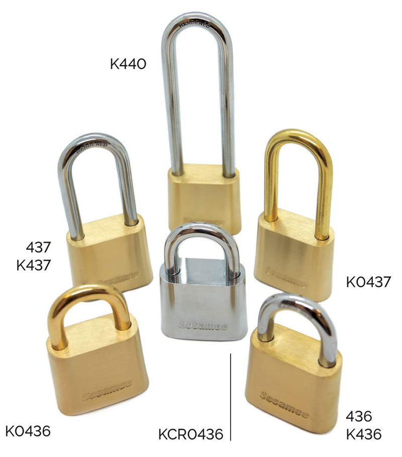 Sesamee K440 4 Dial Bottom Resettable Combination Brass Padlock with 4-Inch Hardened Steel Shackle and 10,000 Potential Combinations - NewNest Australia