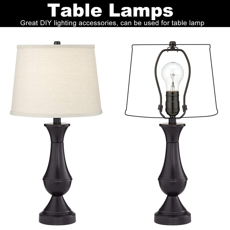6 inch Lamp Shade Holder 2 Set, Lamp Harp Fitting Includes Standard Saddle Base and Solid Metal Lamp Finial,Detachable Heavy Duty Bracket for Table and Floor Lamps (Bronze) 6 Inch - NewNest Australia