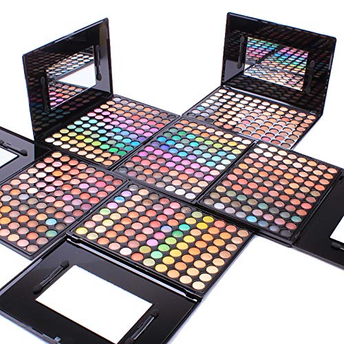 Ruwhere 88 Colours Tones Eyeshadow Eye Shadow Palette Pallet Makeup Make Up Professional Pigmented Shimmer Matte Artist Gift Box Set Kit, Summer Tones (88-3) 88-3 - NewNest Australia