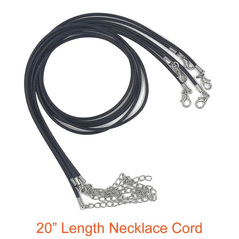 PAXCOO 4336827944 100Pcs Black Waxed Cord with Clasp Bulk for Bracelet Necklace and Jewelry Making (20 Inches) - NewNest Australia